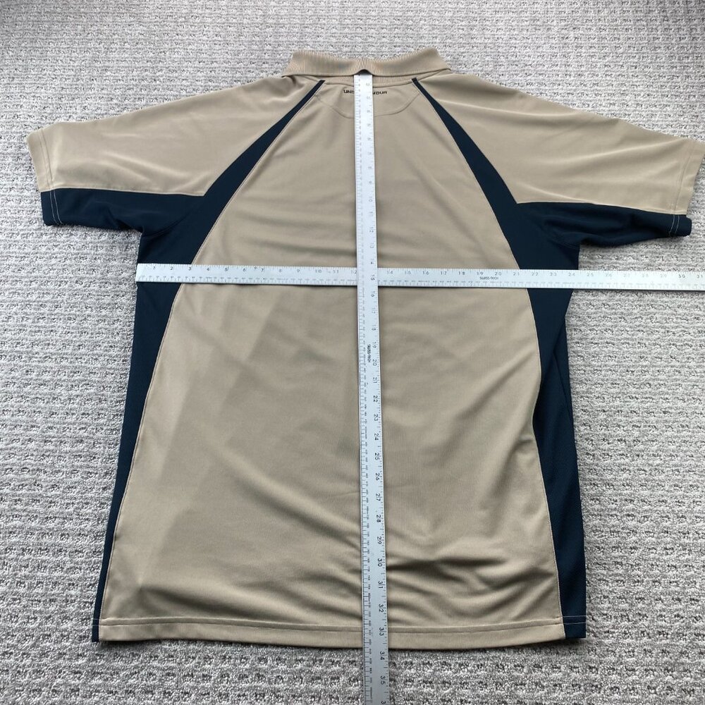 Under ARMOUR US Golf Shirt Heat Gear Men XXL Brown Black Activewear Golfer Golf - Picture 6 of 8